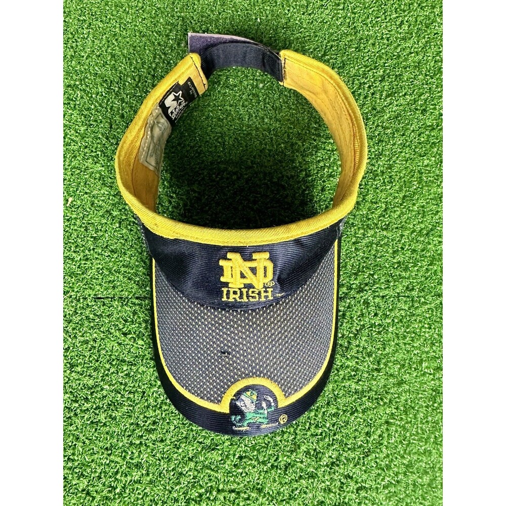Vintage Notre Dame Fighting Irish Starter‎ Visor by Outdoor Cap Navy Adjustable